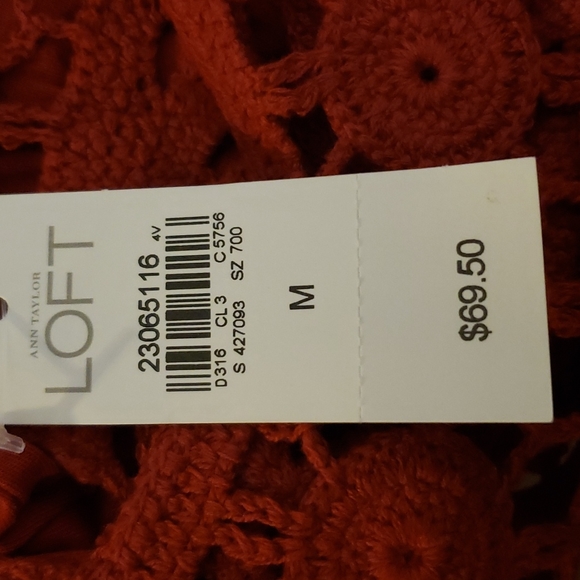 Loft Crochet Yoke Trapeze Dress Sz Medium - Picture 5 of 6